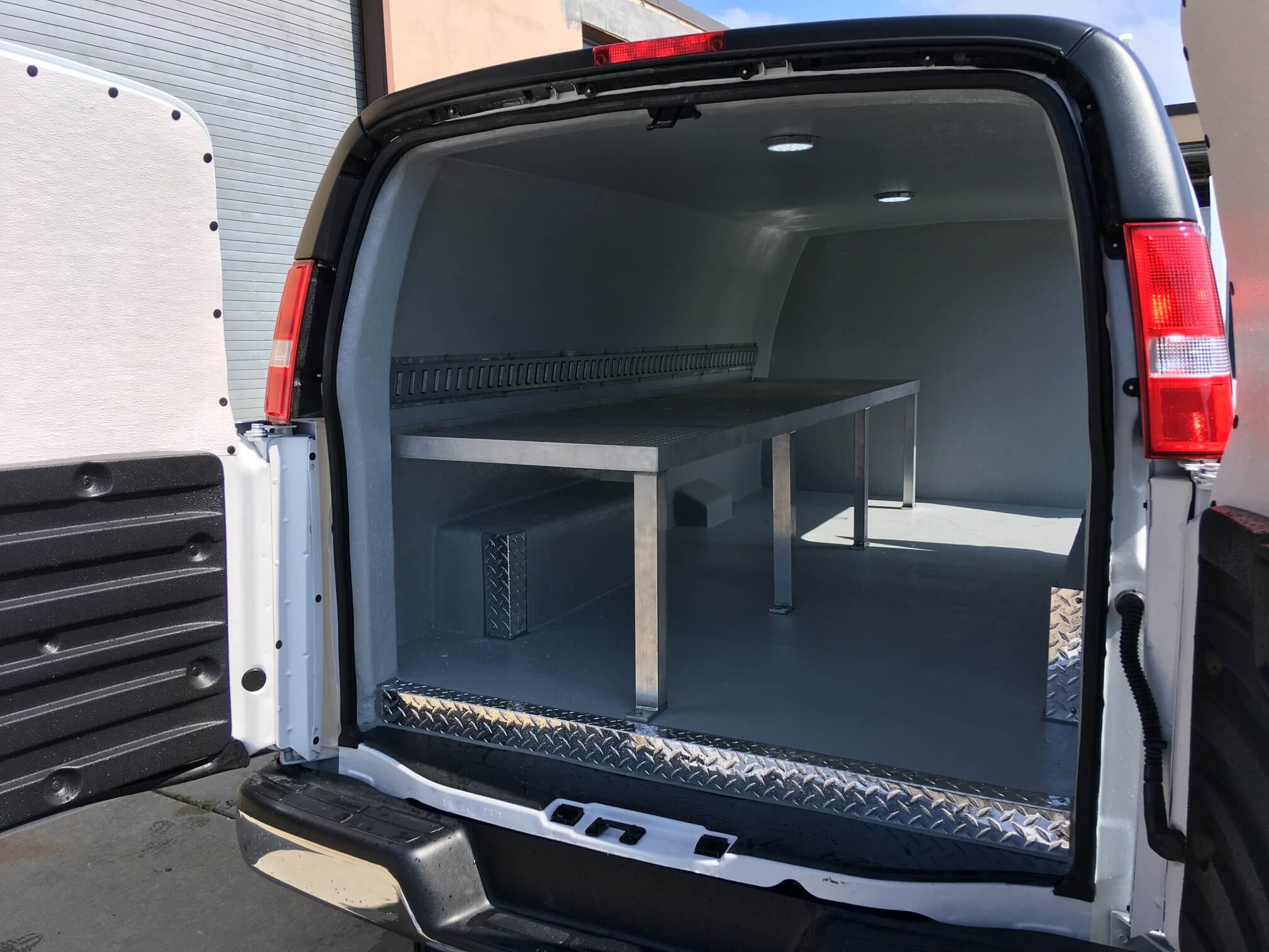 Chevrolet Express custom build with shelving 02